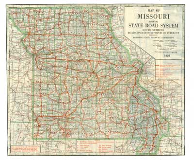 1926 Missouri Highway Map